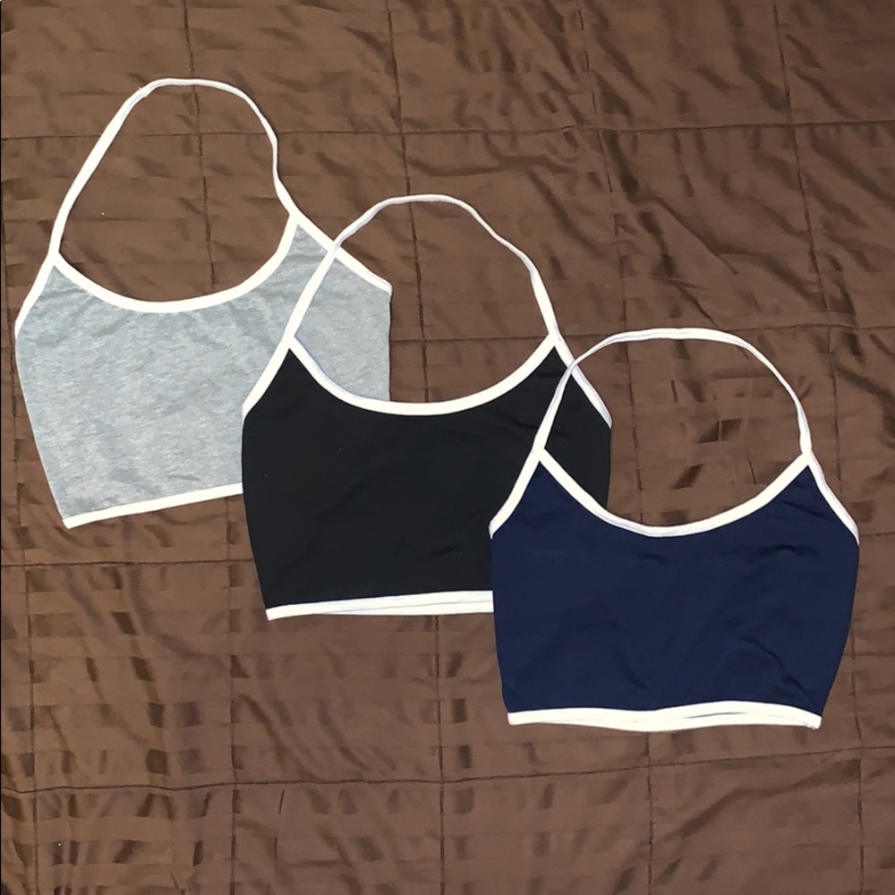 Sporty Halter Tops- Grey, Black, and Navy
